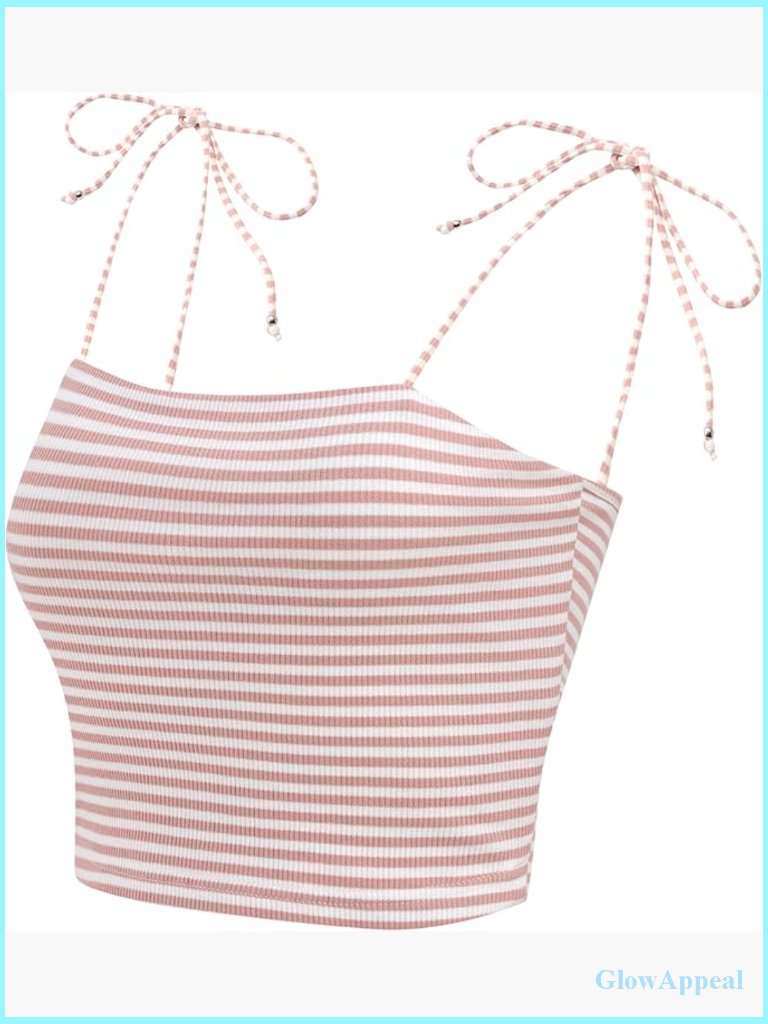 Sleeveless Crop Top With Spaghetti Straps
